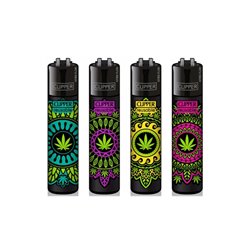 Zapalniczka Clipper Mandalas Leaves seria 4szt