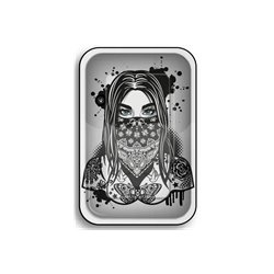 Tacka metalowa Tattoo Girl - 27,5 x 17,5 cm
