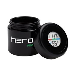 Szklany pojemnik bezzapachowy z higrometrem 100ml HERO PRO
