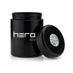 Szklany pojemnik bezzapachowy z higrometrem 250ml HERO PRO