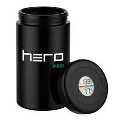 Szklany pojemnik bezzapachowy z higrometrem 500ml HERO PRO