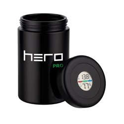 Szklany pojemnik bezzapachowy z higrometrem 400ml HERO PRO