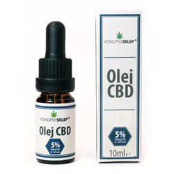 Olej CBD konopny 5% CBD 10ML 500mg
