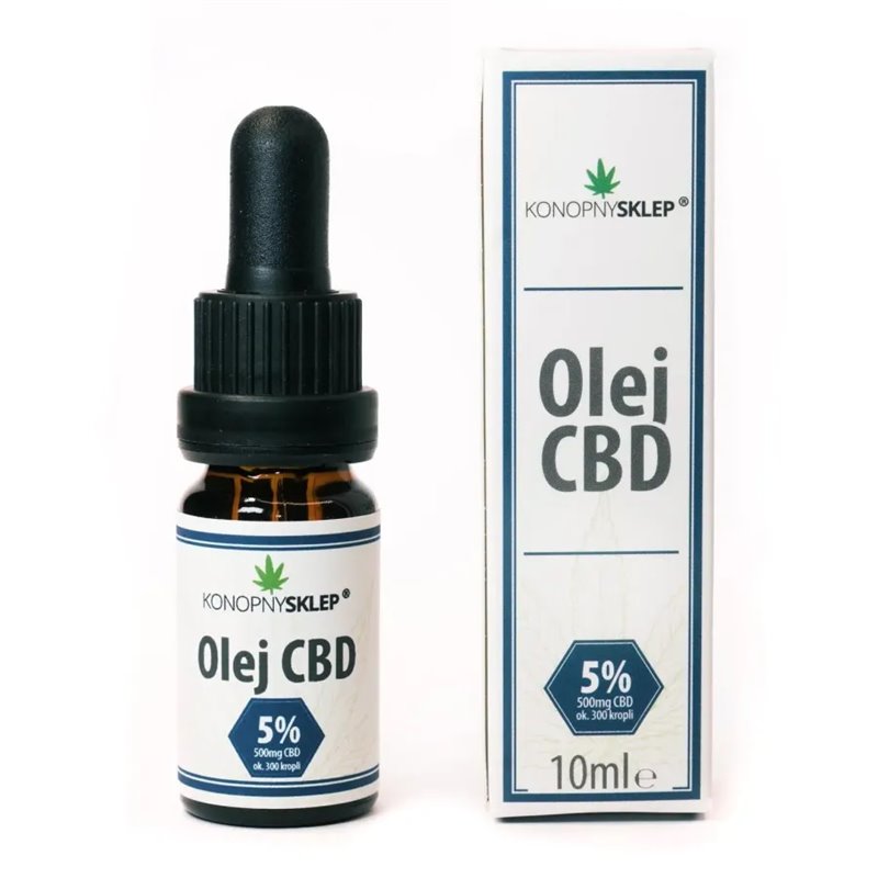 Olej CBD konopny 5% CBD 10ML 500mg