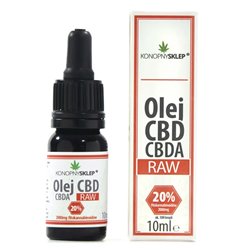 Olej CBD konopny RAW 20% CBD+CBDA 10ML 2000mg