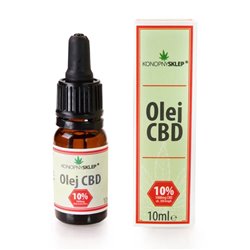 Olej CBD konopny 10% CBD 10ML 1000mg + oliwa z oliwek