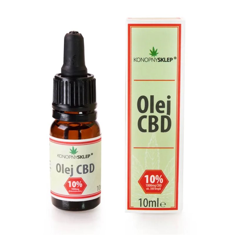 Olej CBD konopny 10% CBD 10ML 1000mg + oliwa z oliwek