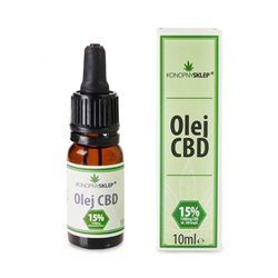 Olej CBD konopny 15% CBD 10ML 1500mg + oliwa z oliwek
