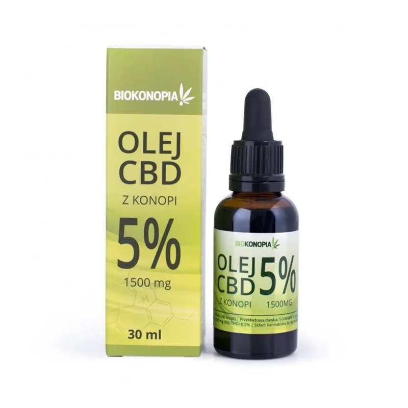 Olej CBD konopny 5% CBD 30ml