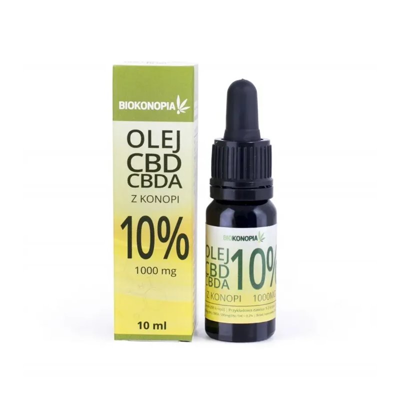 Olej CBD konopny 10% CBD+CBDA 10ml