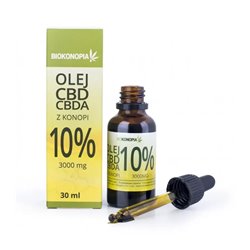 Olej CBD konopny 10% CBD+CBDA 30ml