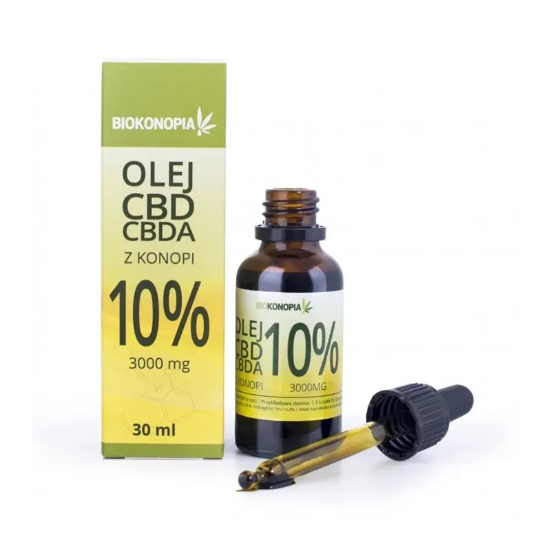 Olej CBD konopny 10% CBD+CBDA 30ml