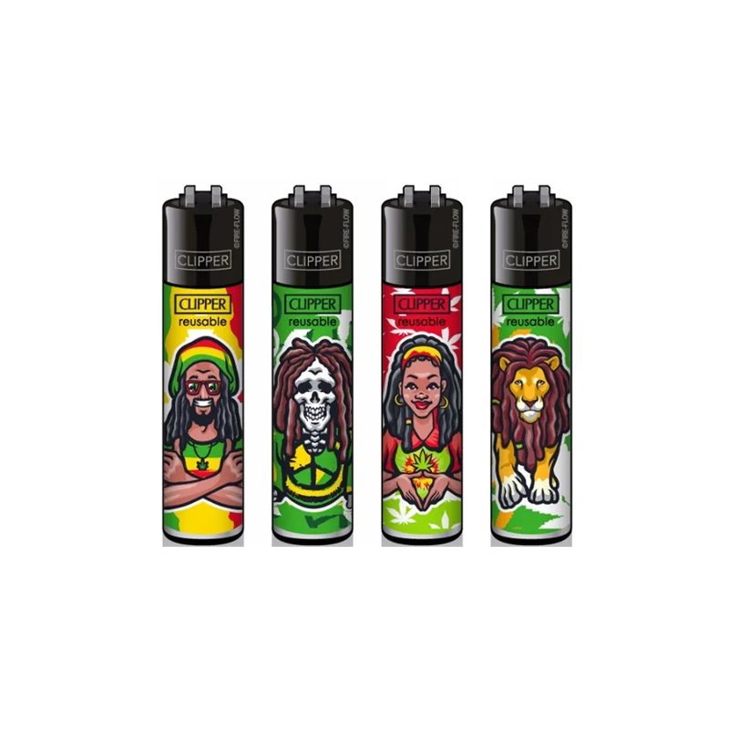 Zapalniczka Clipper Rasta seria 4szt
