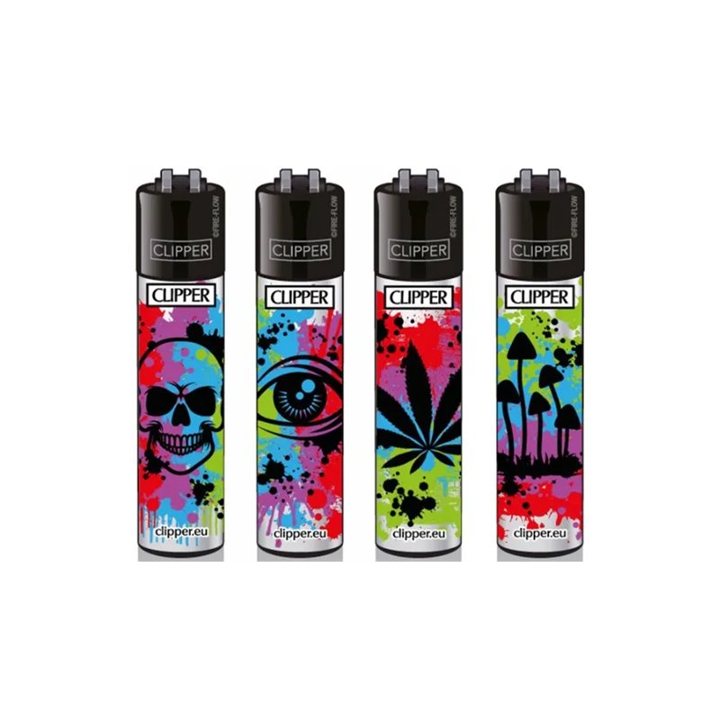 Zapalniczka Clipper Splatter Symbol seria 4szt