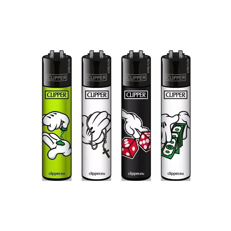 Zapalniczka Clipper CARTOON HANDS seria 4szt