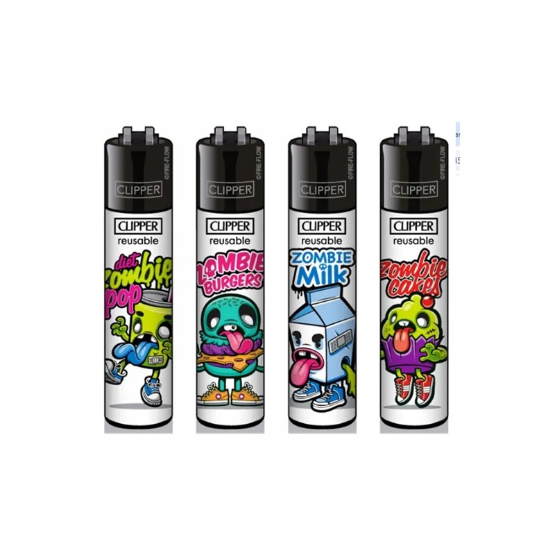 Zapalniczka Clipper Zombie Food seria 4szt